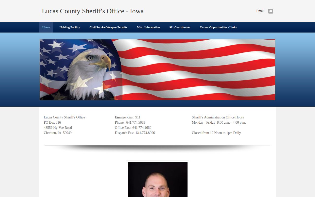 Lucas County Sheriff's Office Russell arrest-record contact page